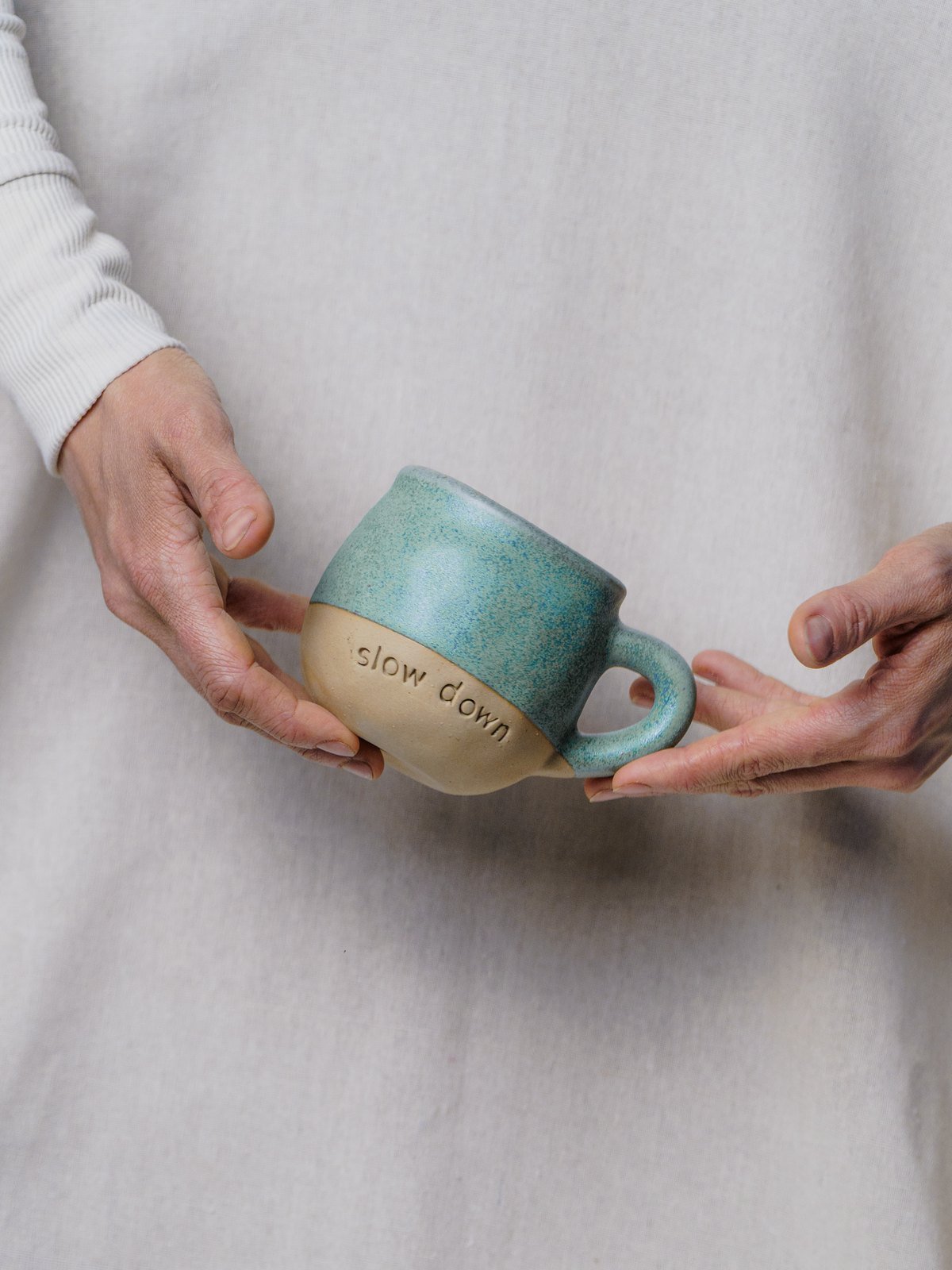 Caneca Outono “slow down” – verde
